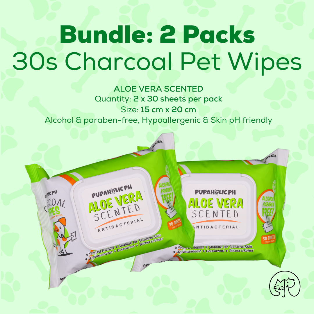 2 Packs of PupaholicPh Charcoal Wipes - 30 pulls