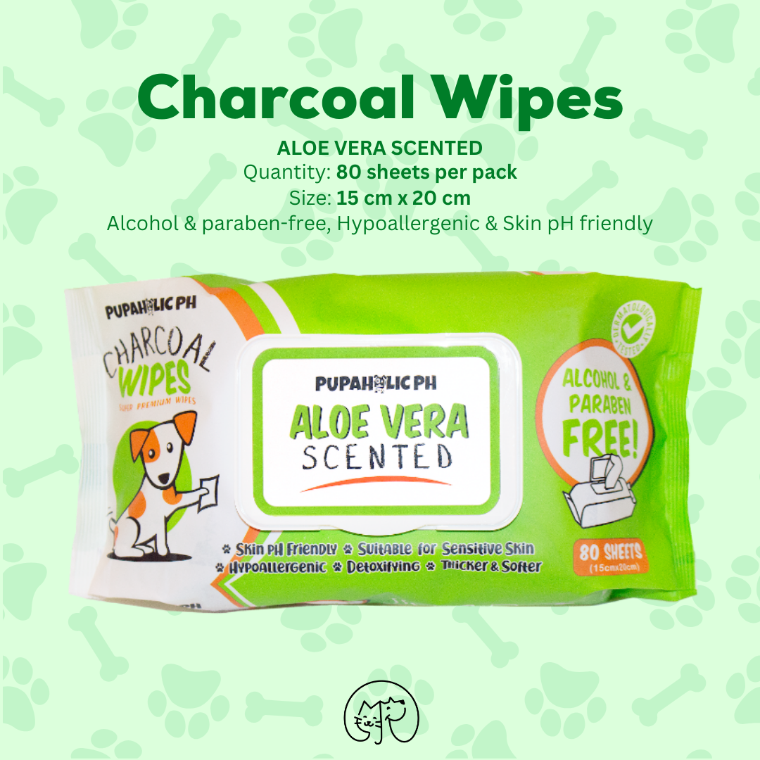 1 Pack Pupholic PH Charcoal Pet Wipes (80 sheets)