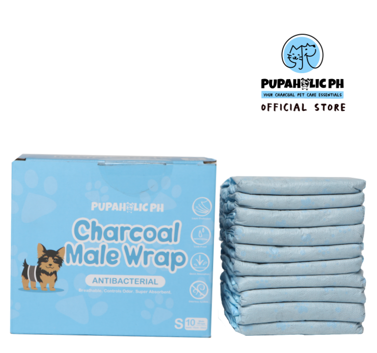 1 BOX PUPAHOLIC CHARCOAL MALE WRAPS 10pcs/box