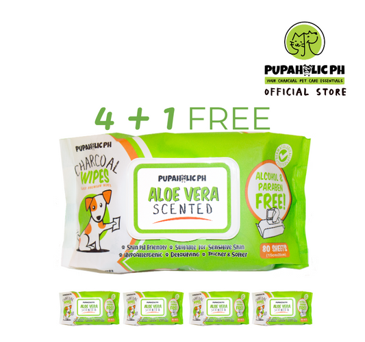 4+1 Charcoal Pet Wipes (80 sheets)