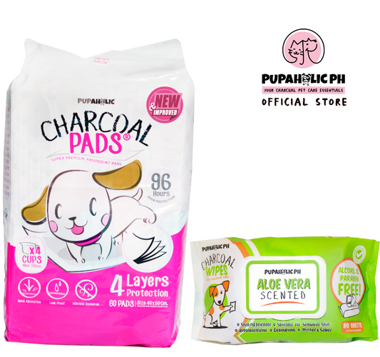 Medium Charcoal Pads & Charcoal Wipes Bundle