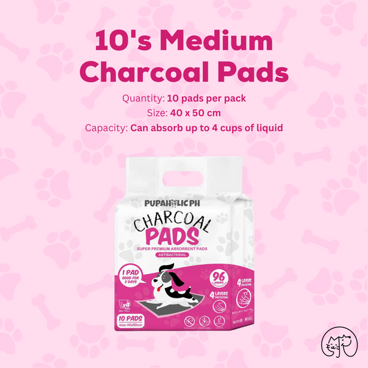 1 Pupaholic PH NEW and IMPROVED Charcoal Pads Dog Training Pee Pads 10pcs -Medium 40cm x 50cm - Good for 20 days use