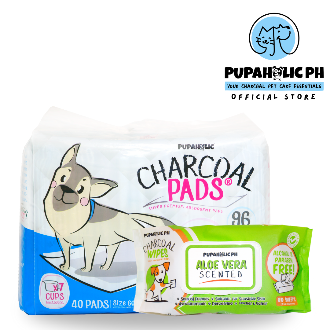 Large Charcoal Pads & Charcoal Wipes Bundle