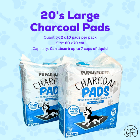 1 Pupaholic PH NEW and IMPROVED Charcoal Pads Dog Training Pee Pads 20pcs -Large 60cm x 70cm - Good for 40 days use