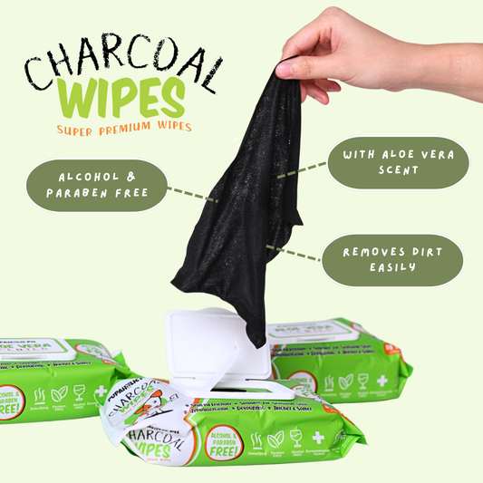 2 Packs of Charcoal Pet Wipes (80 sheets)