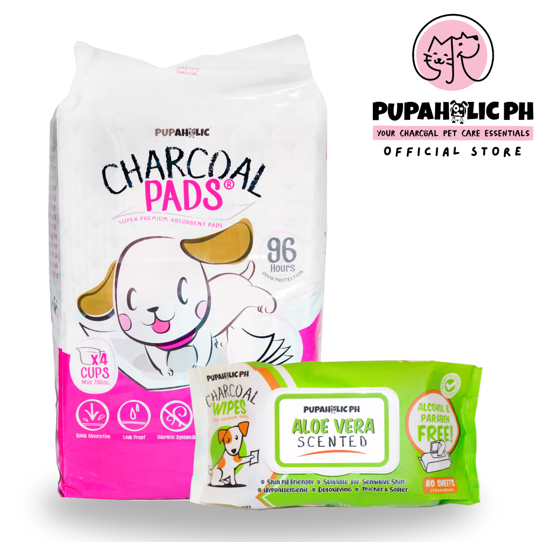 Medium Charcoal Pads & Charcoal Wipes Bundle