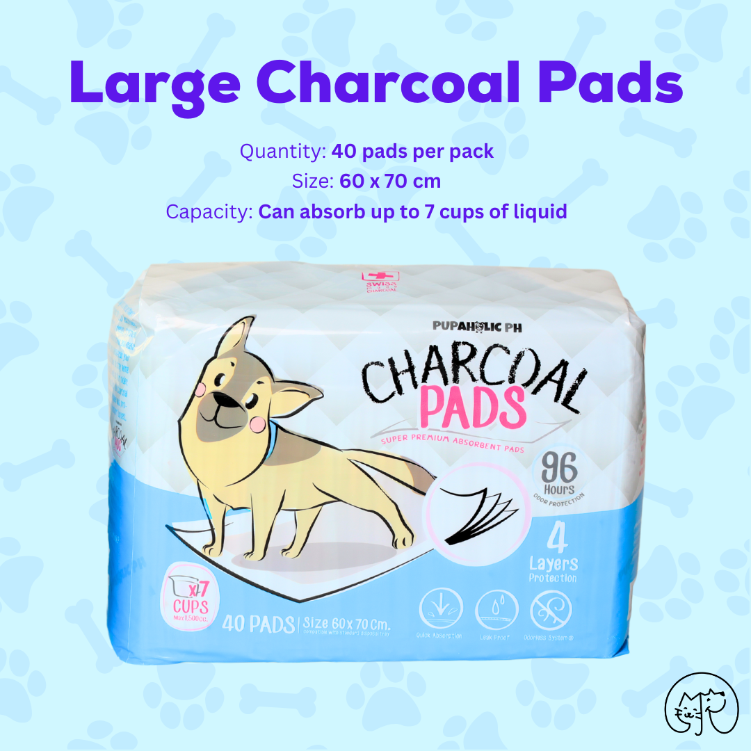 1 Bag of Pupaholic PH NEW AND IMPROVED Charcoal Pads 60cm x 70cm - Good for 2-3 months use