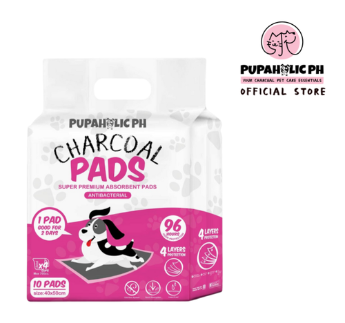 1 Pupaholic PH NEW and IMPROVED Charcoal Pads Dog Training Pee Pads 10pcs -Medium 40cm x 50cm - Good for 20 days use